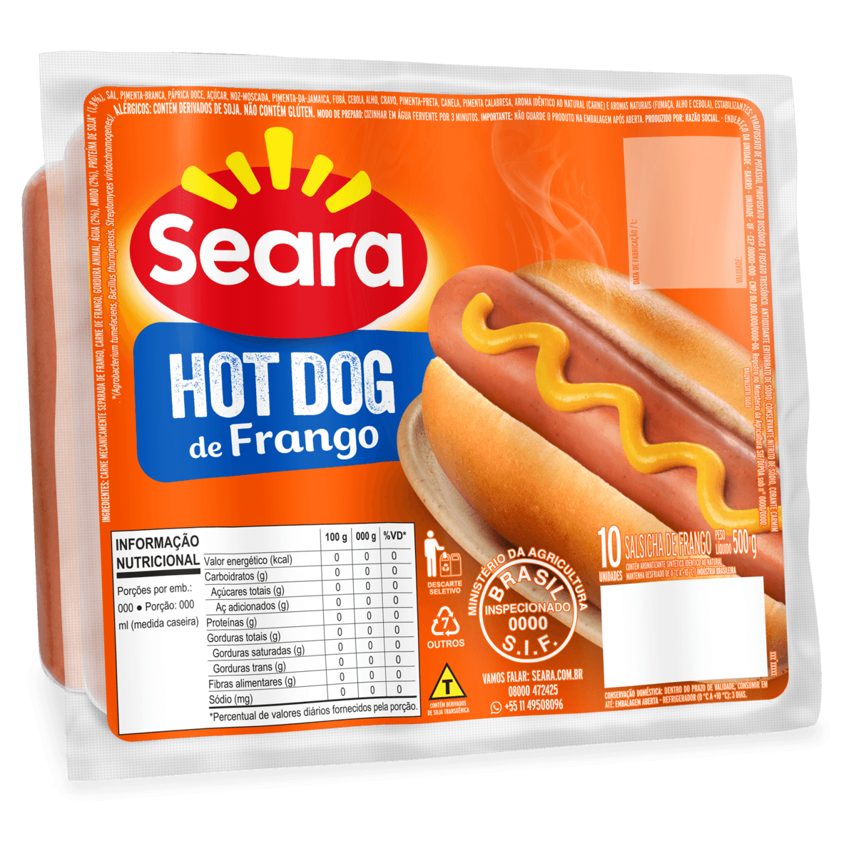 SALSICHA FGO SEARA 500GR 